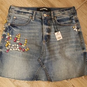 Denim mini skirt